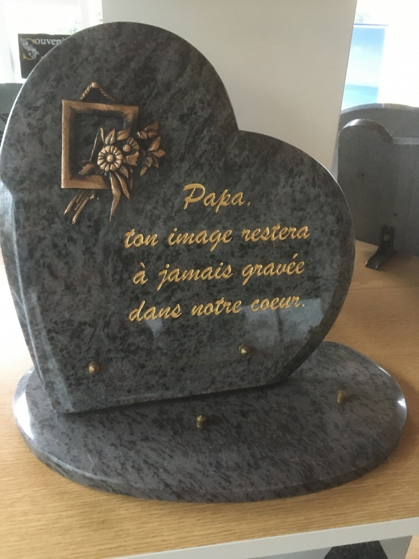 Coeur sur base bleu orion