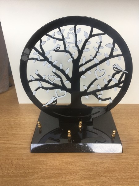 Plaque 30x30 thermolaquée sur base noir fin