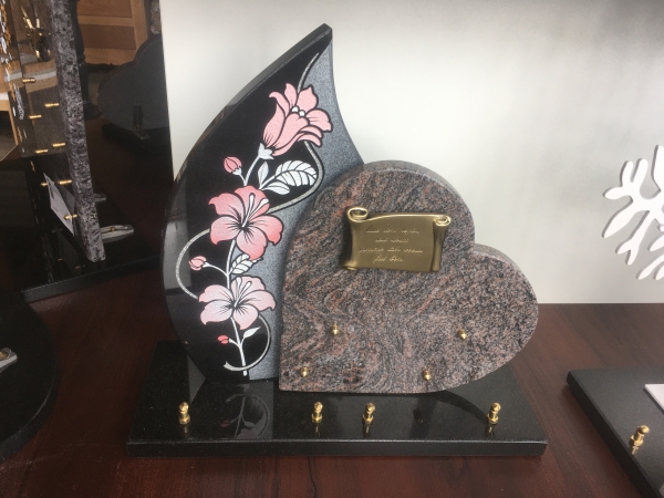 Plaque 35x35 fleurs et paillettes