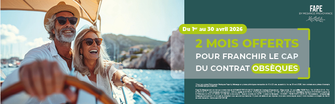 contrat obsèques 2 mois offert