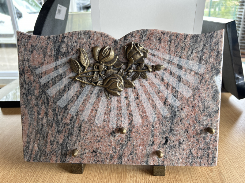 Plaque bronze fleur