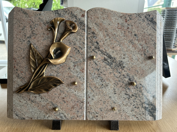 Plaque livre bronze arum