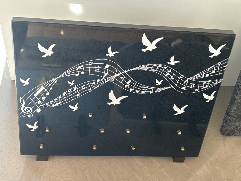 Plaque granit musique