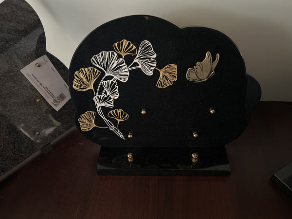 Plaque fleur papillon