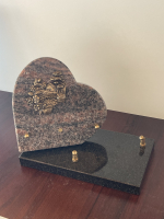 plaque coeur 16x16 sur base